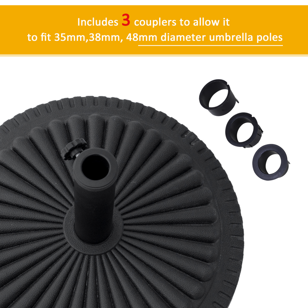 Pallet contains 56 units Cement Outdoor Garden Round Parasol Base Black