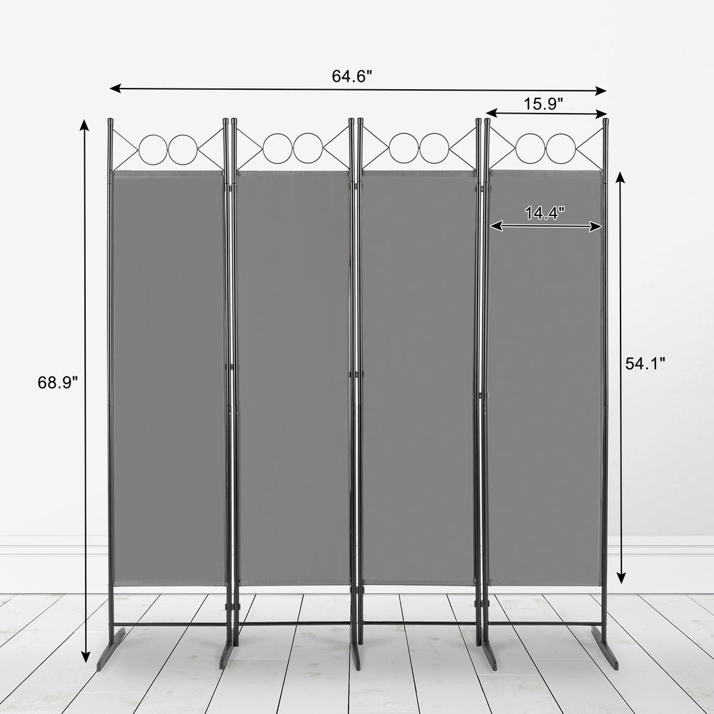 5.74FT 4-Fold Top With Shape 130g Polyester Cloth Plastic Feet Carbon Steel Frame