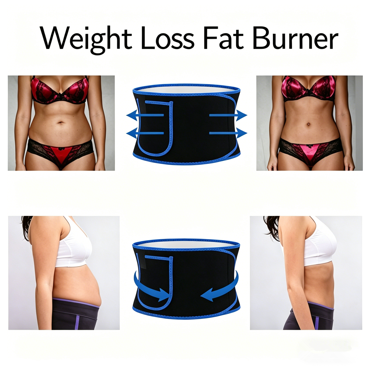 Waist Trimmer Belt Body Shaper Weight Loss Girdle Waist Trainer with Phone Pocket