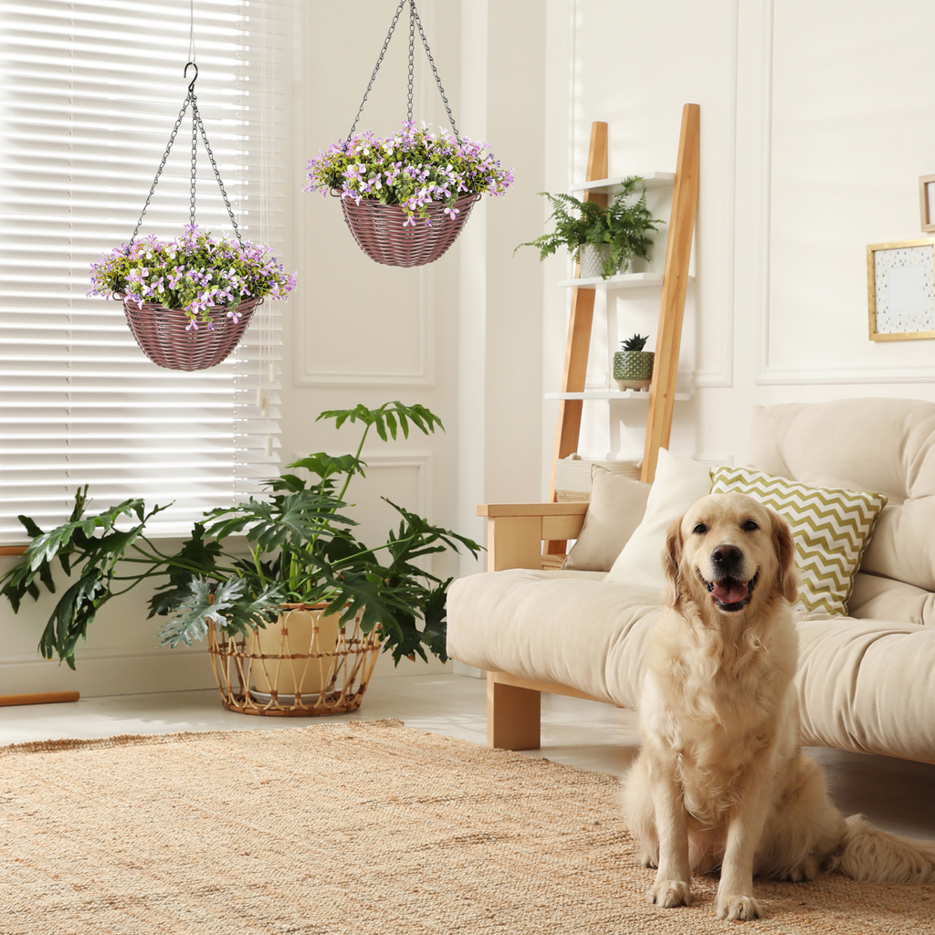 Artificial hanging basket