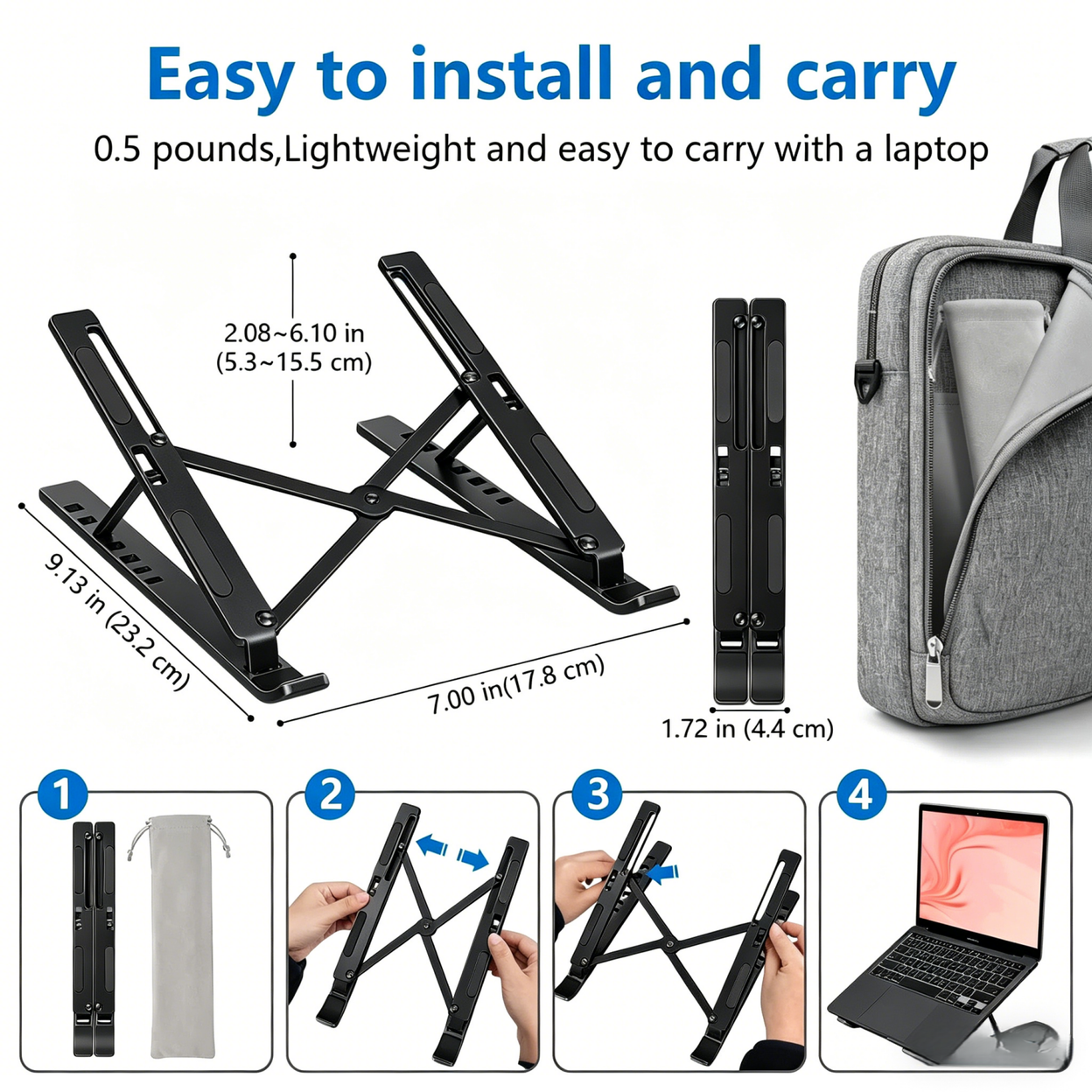 Portable Laptop Stand Adjustable Foldable Notebook Tablet Holder Laptop Standesk