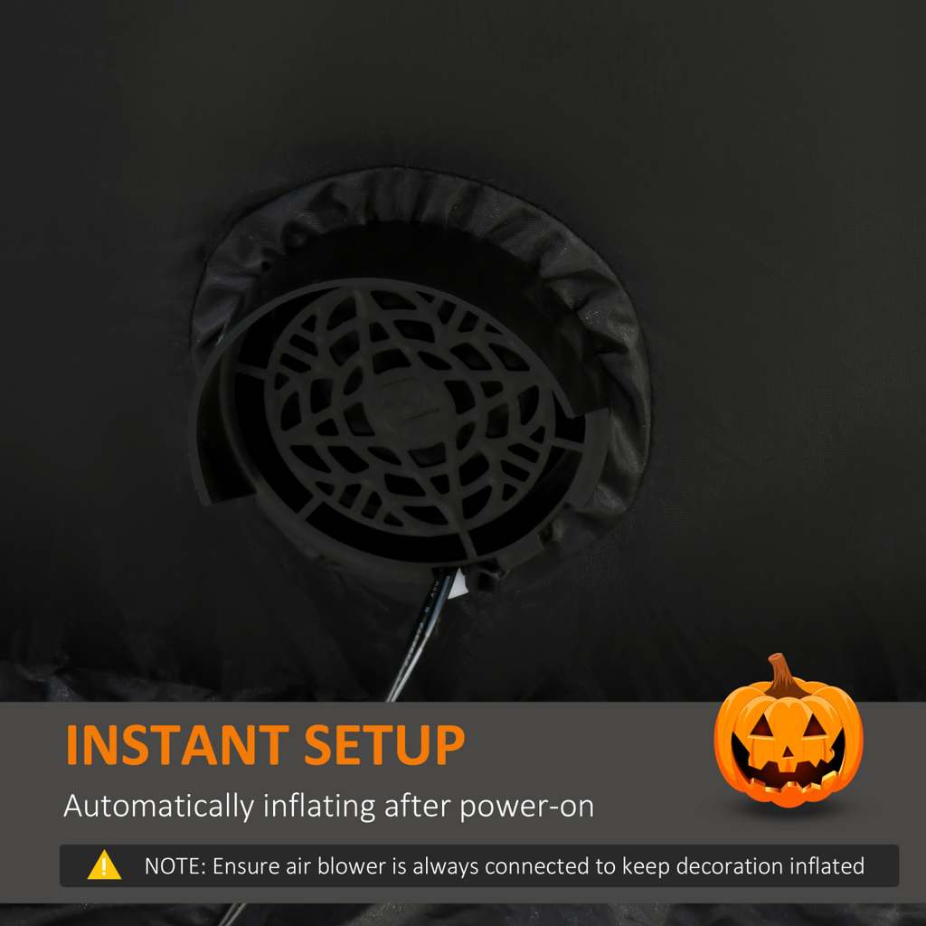 9FT Inflatable Halloween Pumpkin Ghost with Build-in LED Inflatable