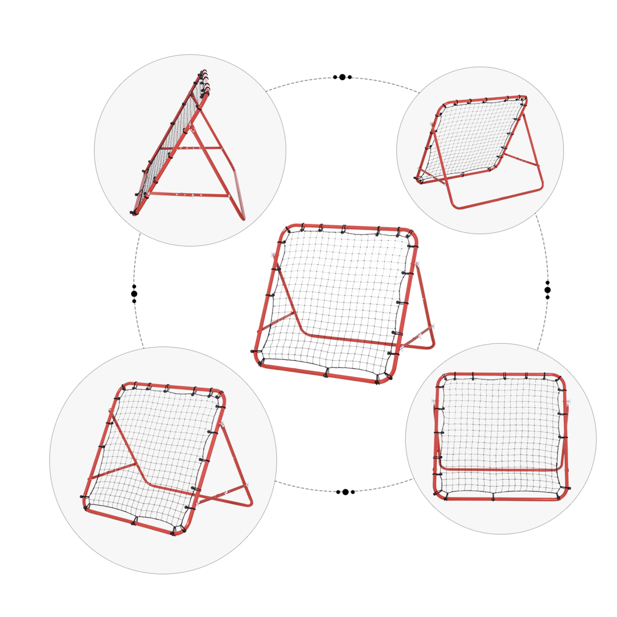 Rebounder Net Practise Goal Play Kids Adults Baseball Soccer Training HOMCOM