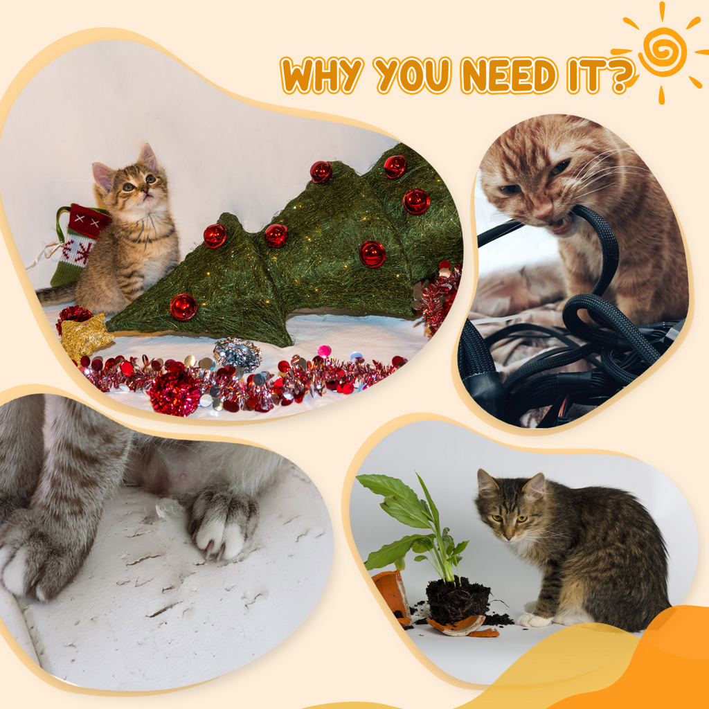 Cat Scratching Barrel Sisal Activity Center 3 Dens Observation Deck 70H Pawhut