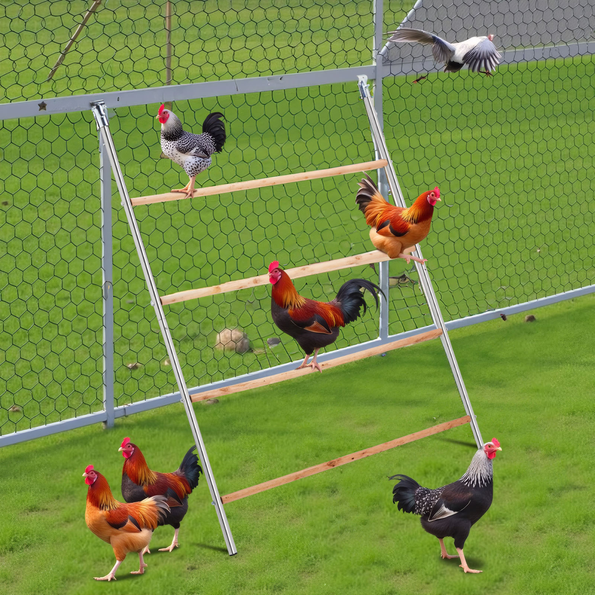 104*143cm Outdoor chicken perch