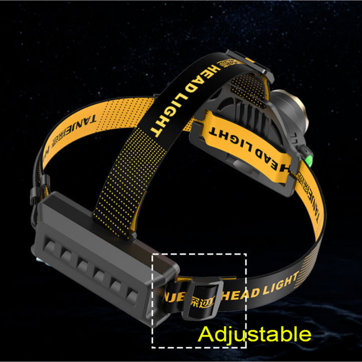 (2 Pack) USB Rechargeable LED Headlamp 3 Modes Head Torch Zoomable Headlight+Car