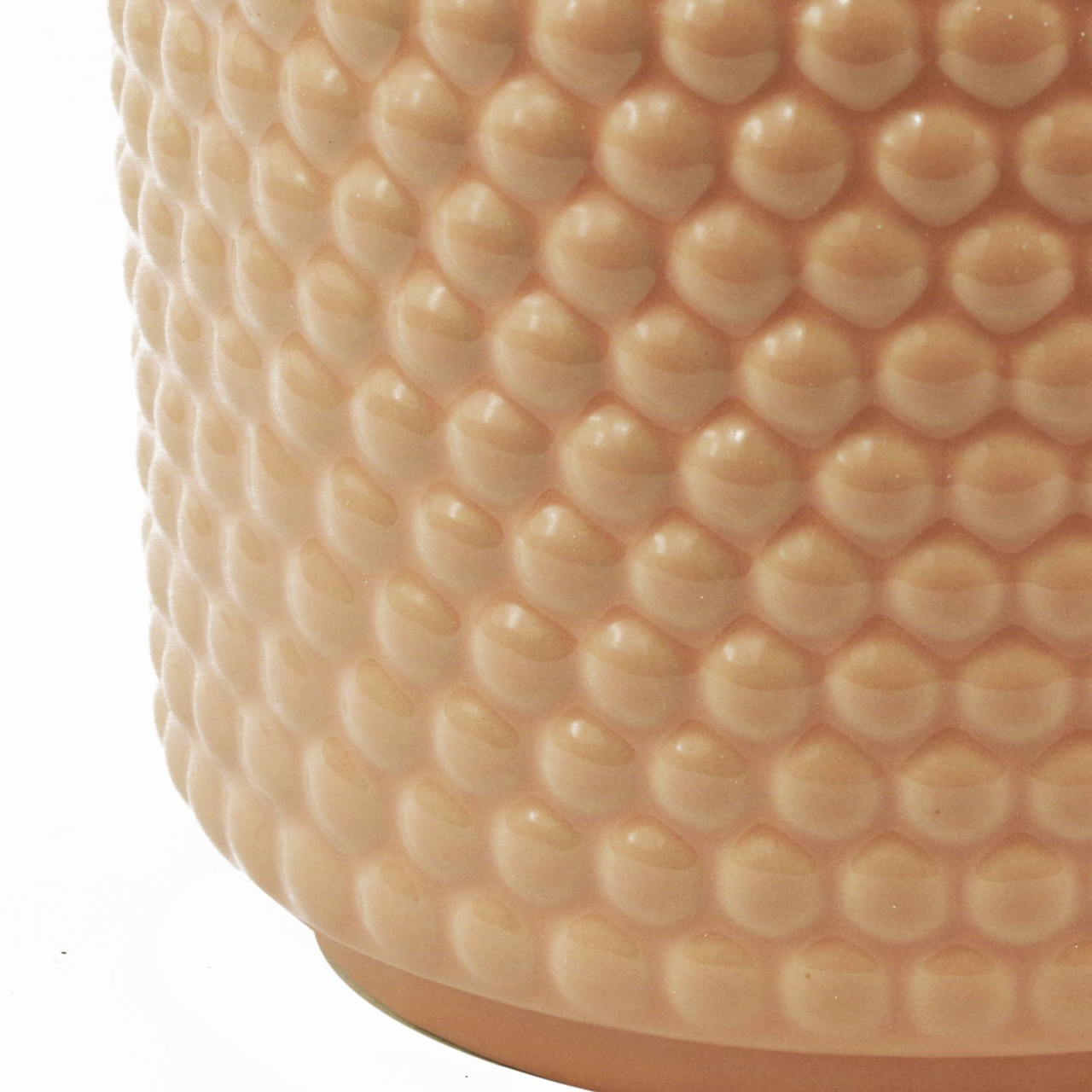 Dusty Pink Raised Dots Ceramic Plant Pot 15 x 15 x 12.5cm