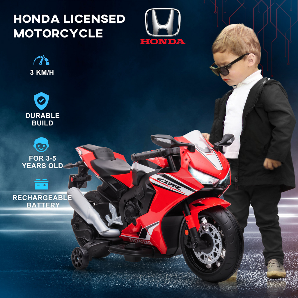 Honda Licensed 6V Kids Electric Motorbike Ride On Car for 3-5 Years Red HOMCOM