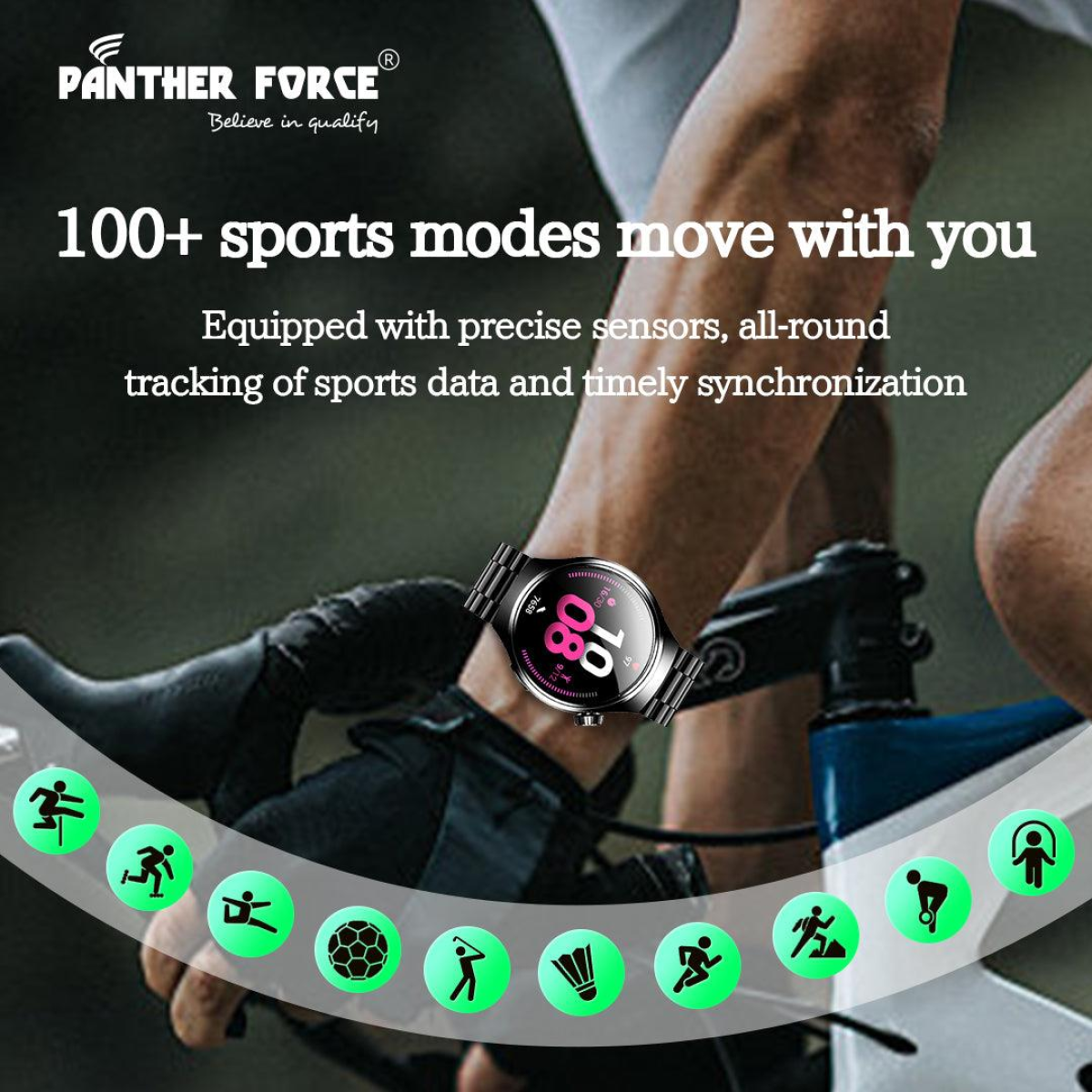 Panther Force 1.52" 3D Spherical Screen SmartWatch