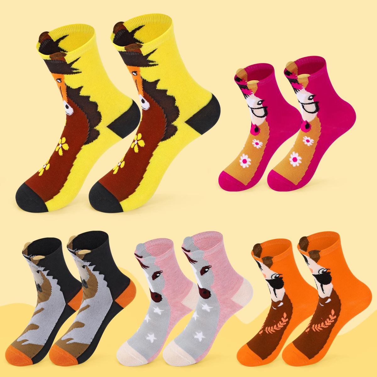 Vinsani HORSE SOCKS 5pk