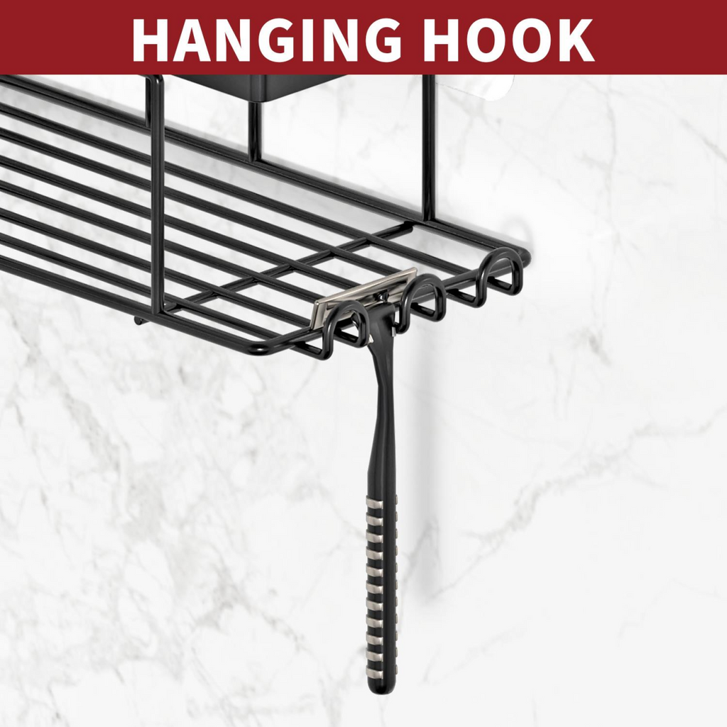 Vinsani 3pc BLACK SHOWER CADDY