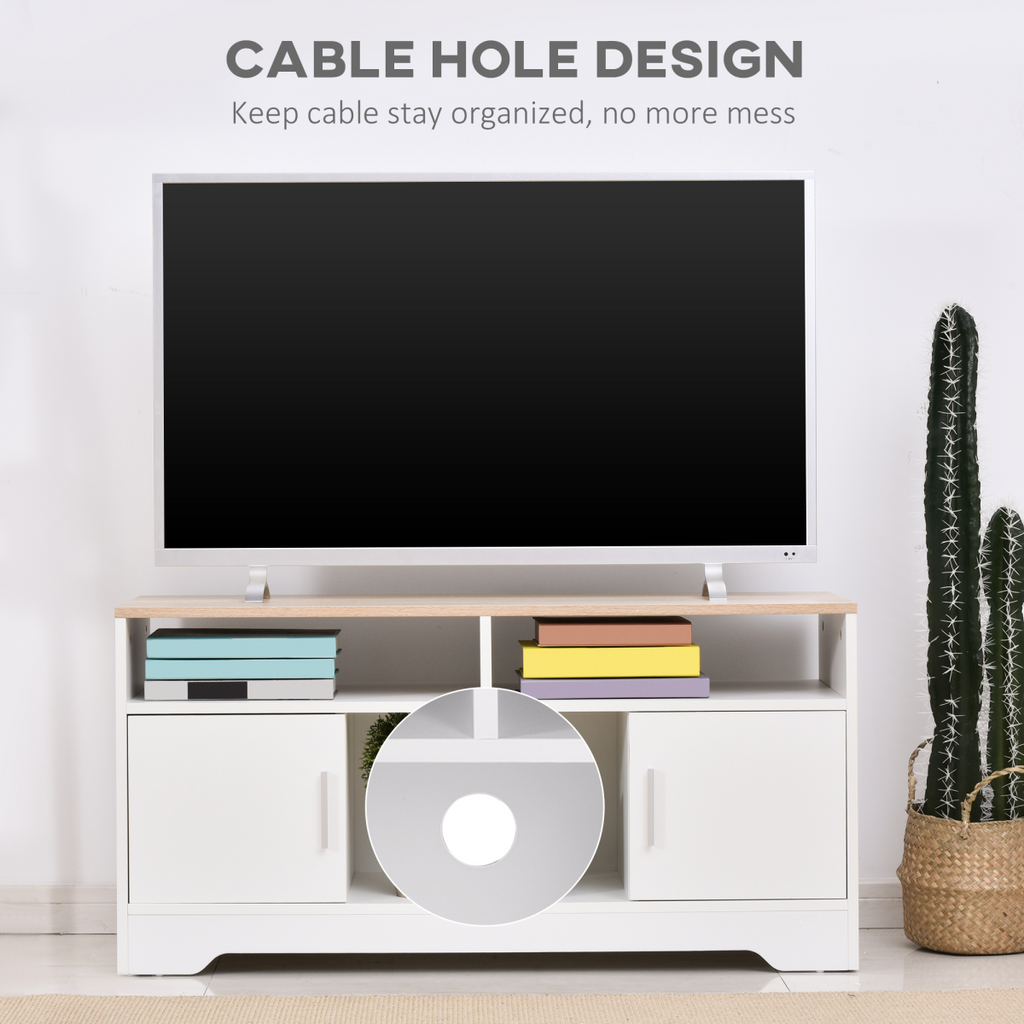 Home Office 42" TV Stand Storage Unit w/ Cabinets Shelves Living Room