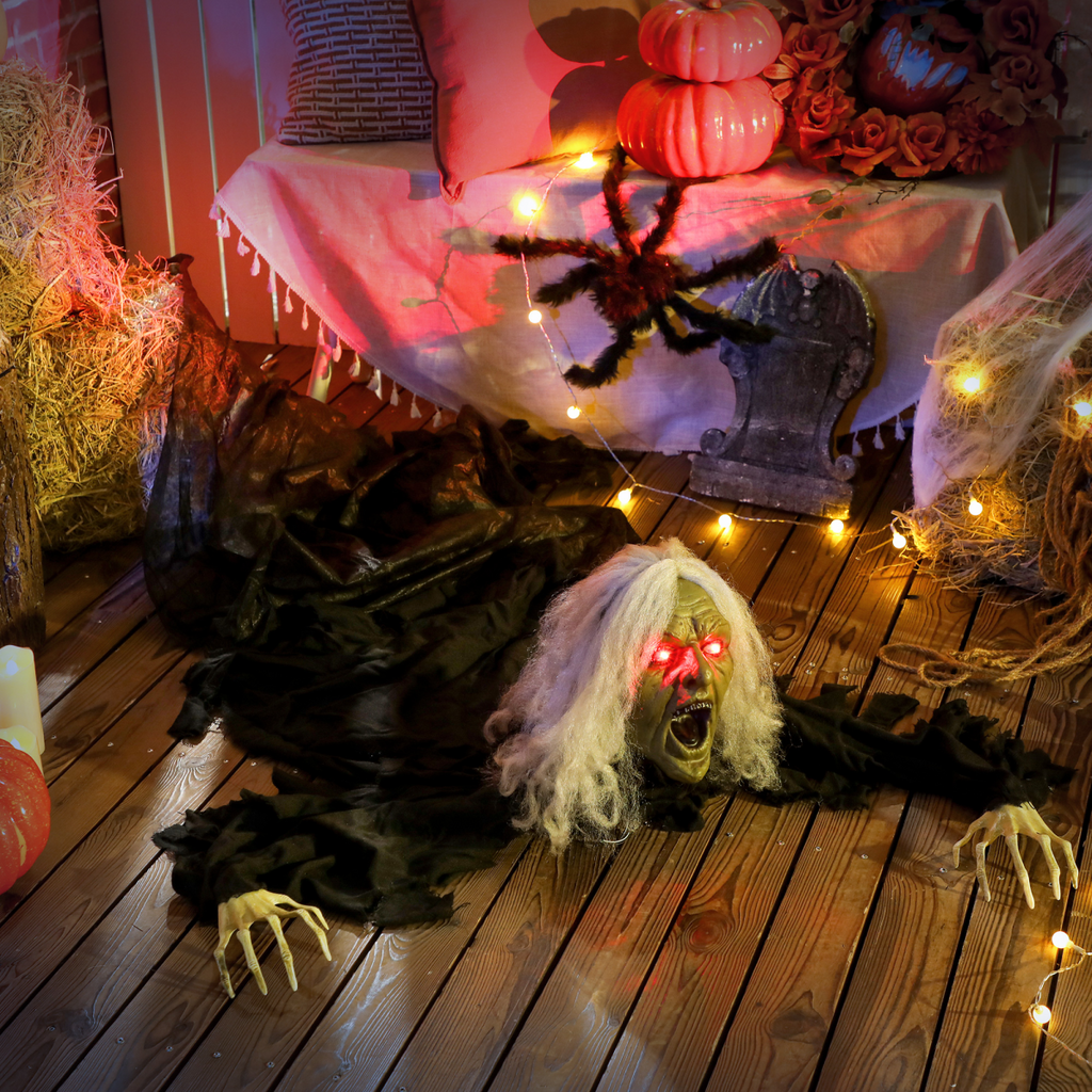 Outsunny 183 cm Life Size Scary Halloween Decorations, Battery Operated