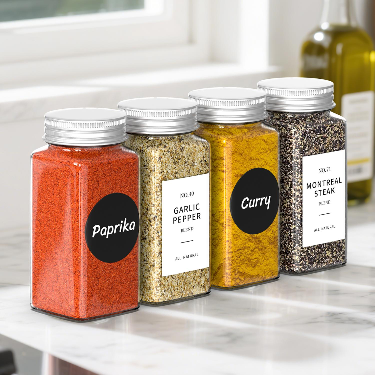 Vinsani Spice Jars With Lids