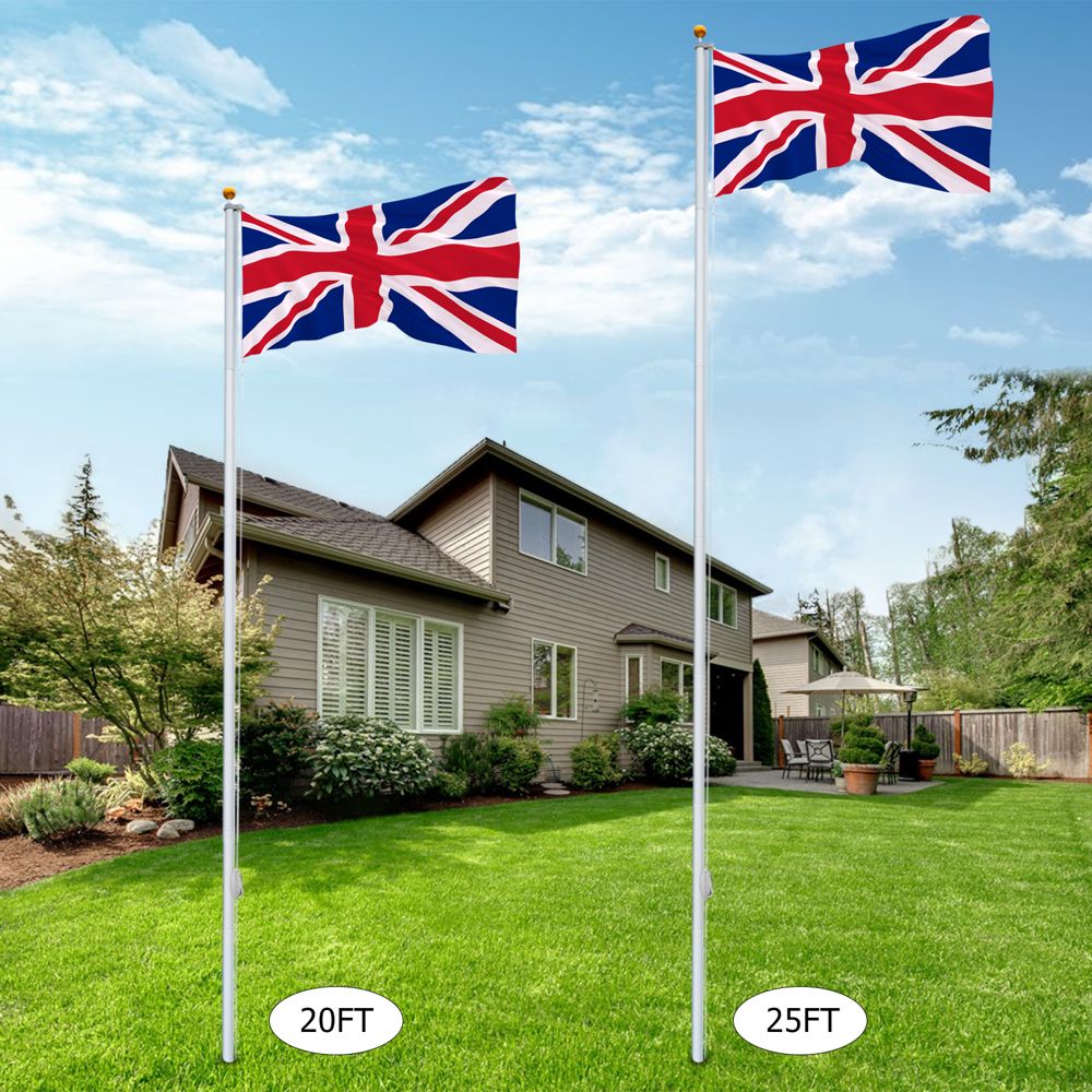 5.1*5.1*750cm Aluminum Alloy Splicing Flagpole Adjustable And Retractable