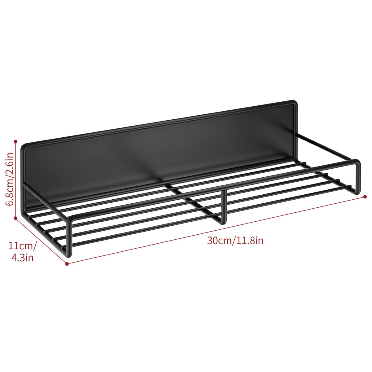 Vinsani 4pc MAGNETIC SPICE RACK METAL SHELF