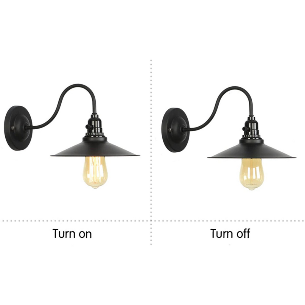Retro Vintage Light Shade Ceiling Lifting Swan Neck Industrial Wall Lamp Fixture~2674