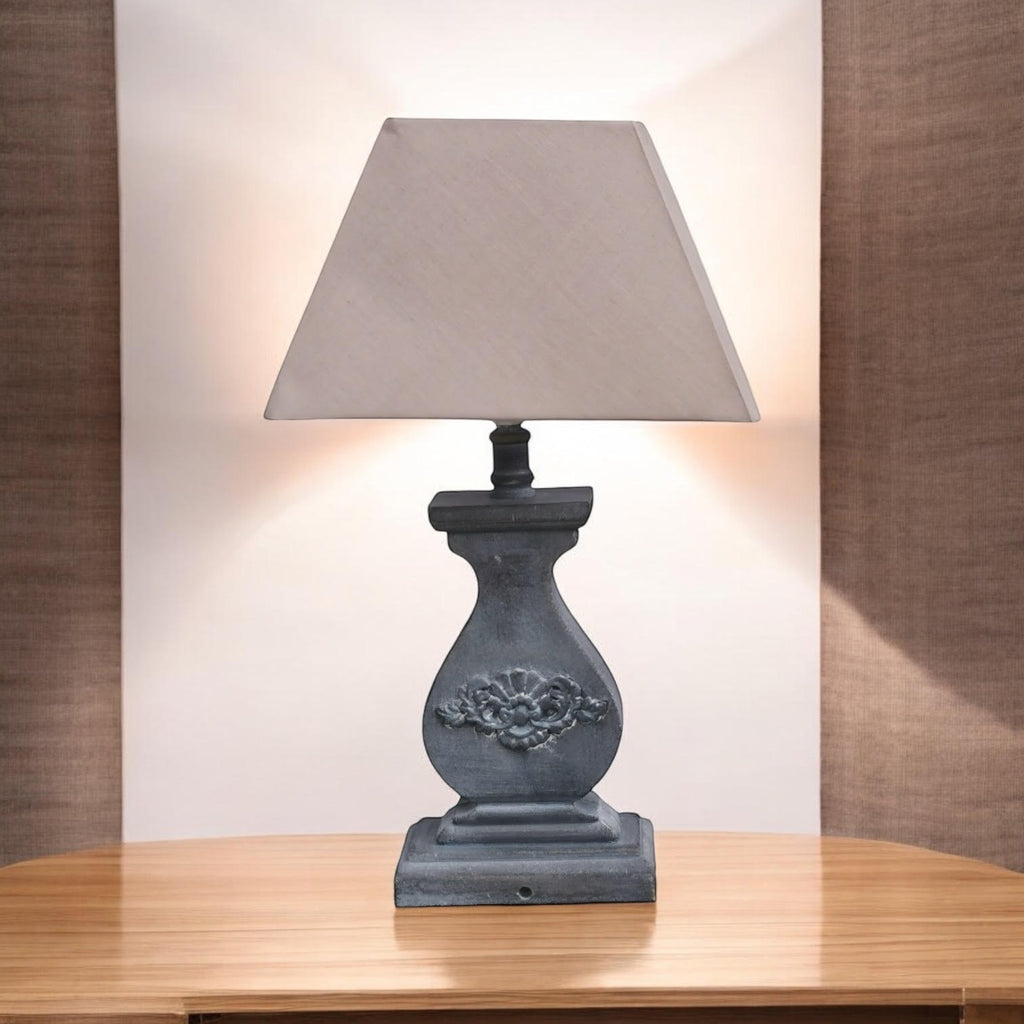 Modern Tall Wooden Washed Table Lamp