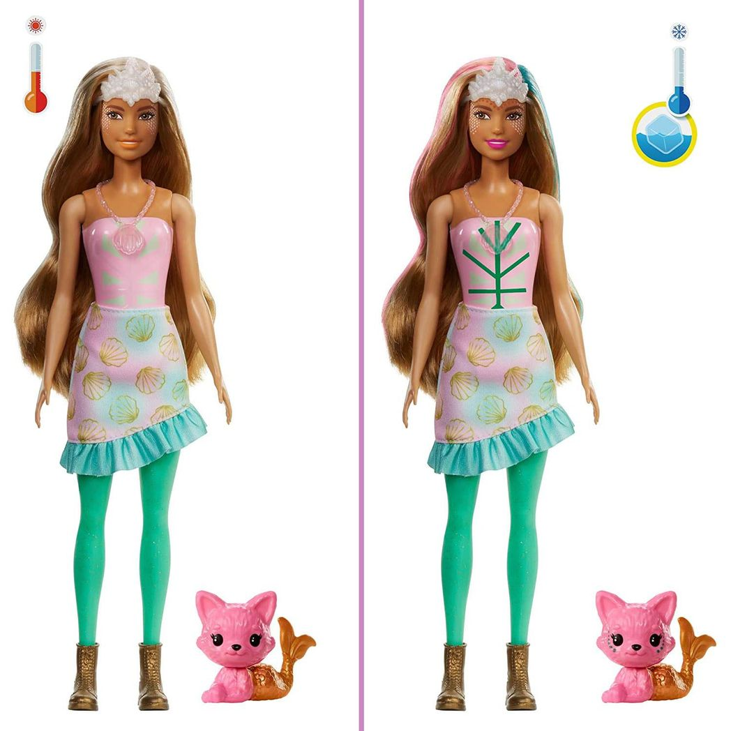 Barbie Doll Colour Reveal Peel Mermaid 25 Accessories Toy Gift For KIds GXV93