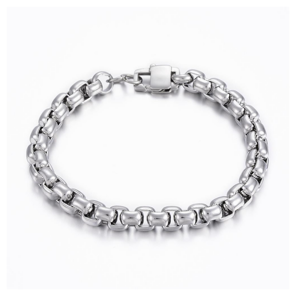 Men's Silver Box Chain Bracelet