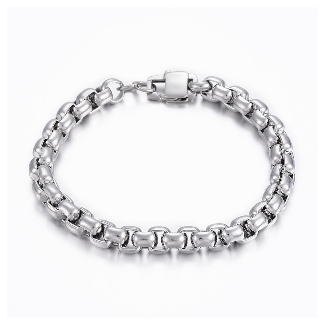 Men's Silver Box Chain Bracelet