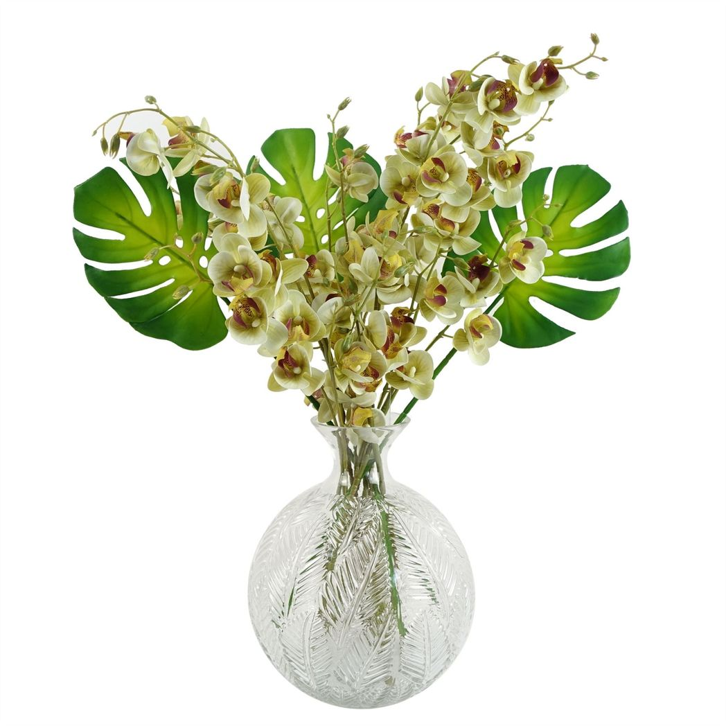 Pack of 6 x 55cm Single Artificial Monstera Leaf