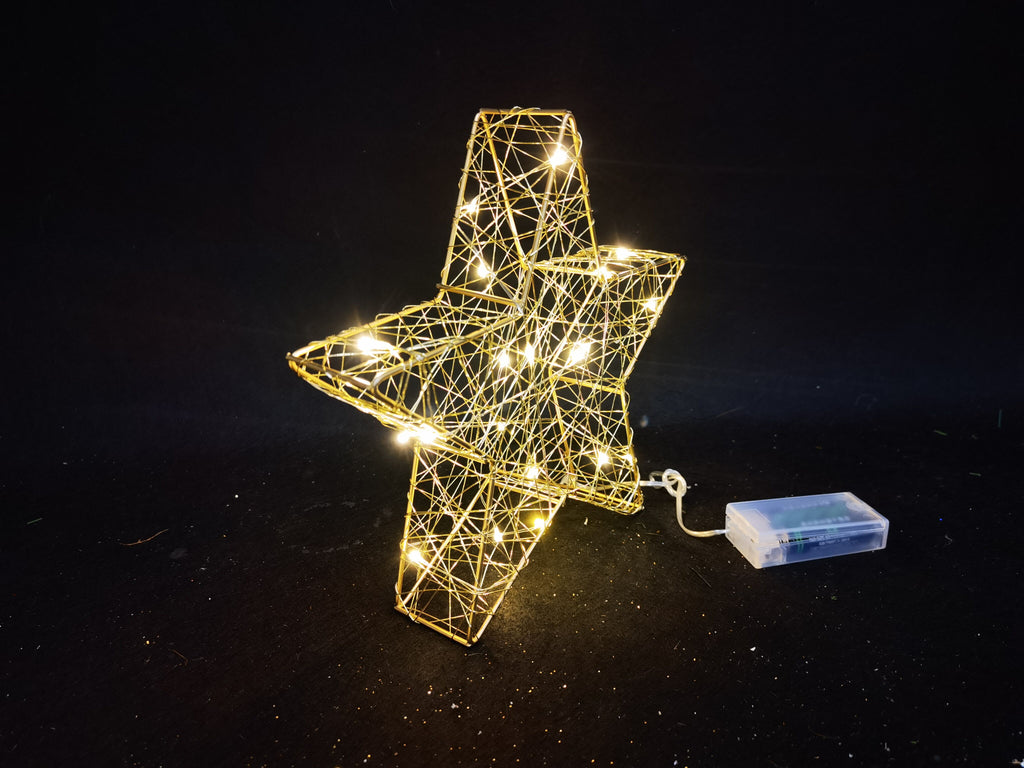 24cm Star with Warm White LED Lights