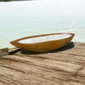 AcaciaHome Luxurious and Elegant 40CM Teak Root Boat Bowl with Candle