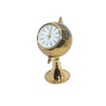 AcaciaHome Black Gold Globe Mantel Clock