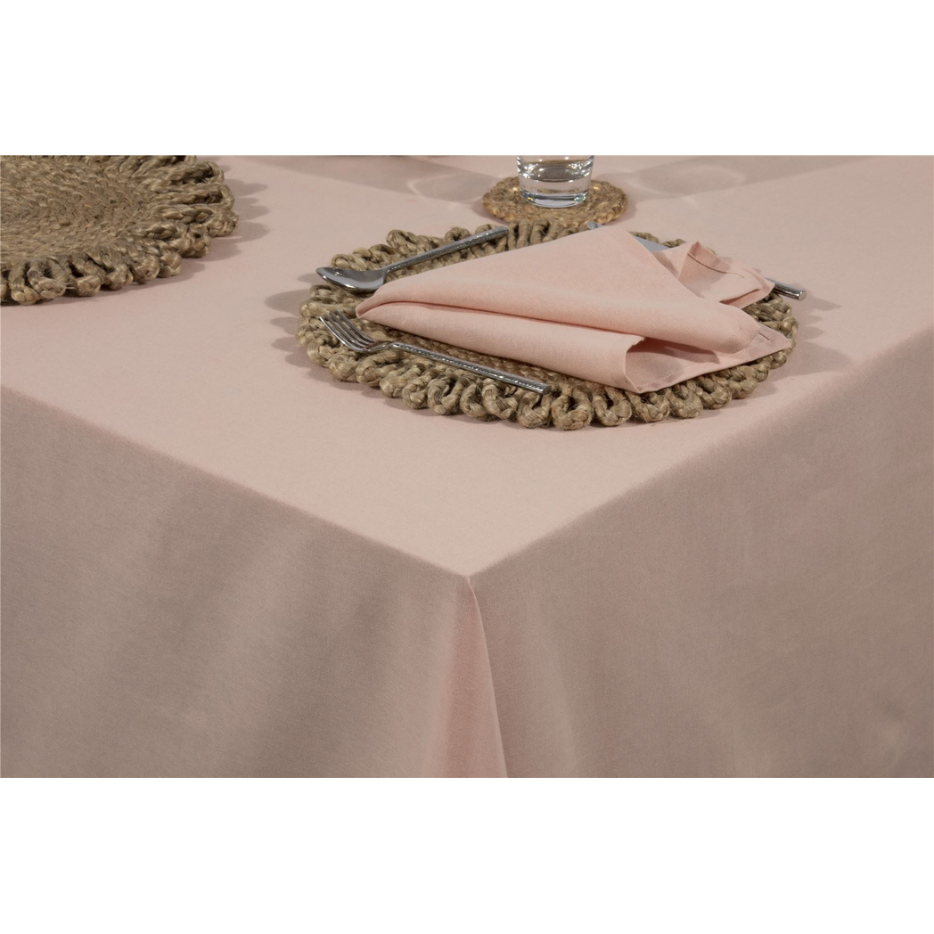 Avon 100% Cotton 240x140cm Blush Tablecloth