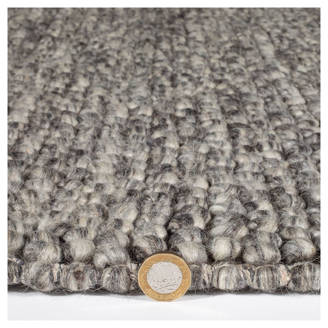 Delilah Wool Pebble 120x170cm Mottled Grey Rug