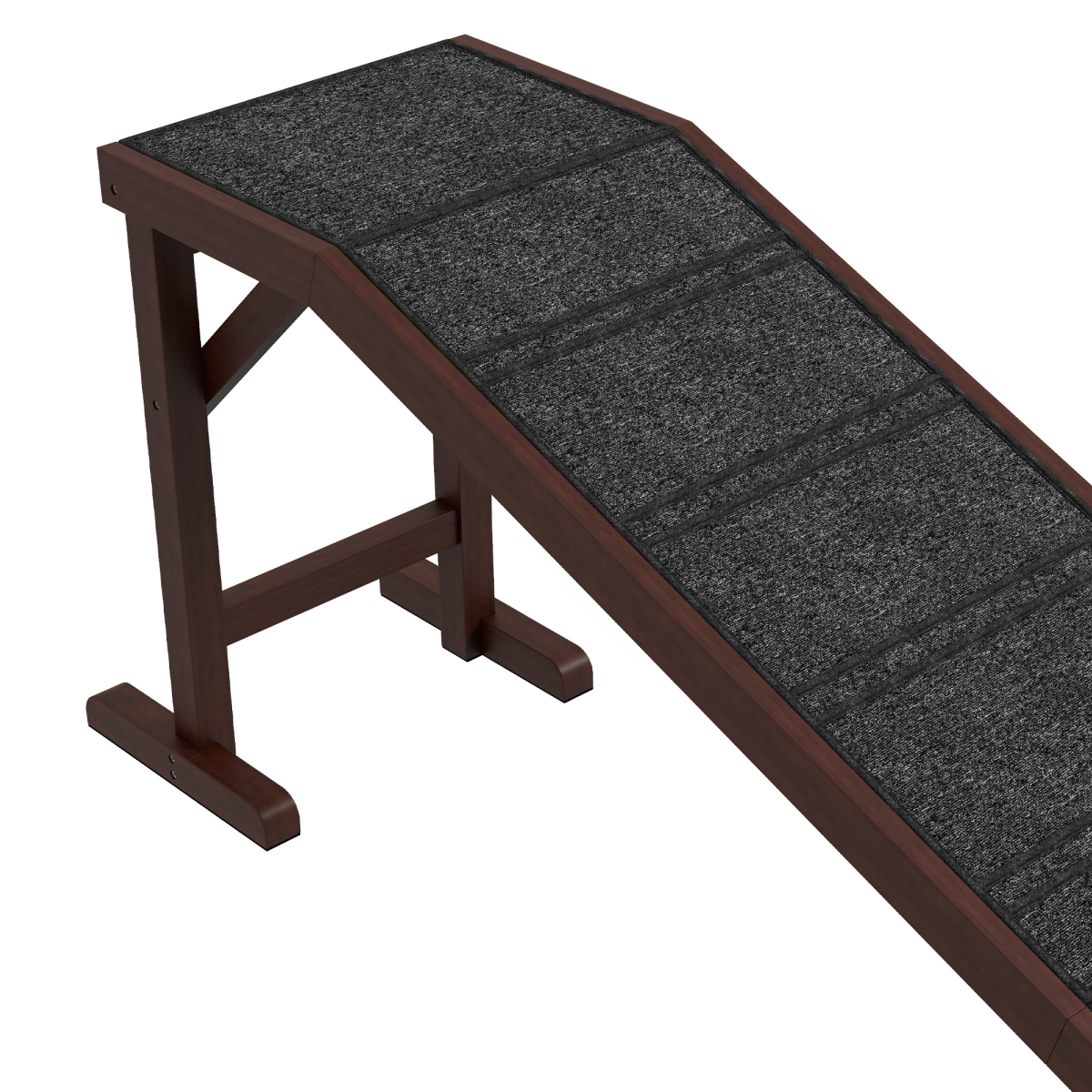 Pet Ramp for Dogs Cats W/ Non-Slip Carpet for Bed Sofa, 188x40.5x63.5cm Pawhut