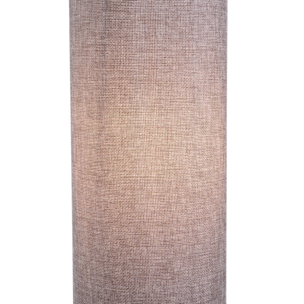 120H cm Wooden Base Floor Lamp W/Linen Fabric-Grey