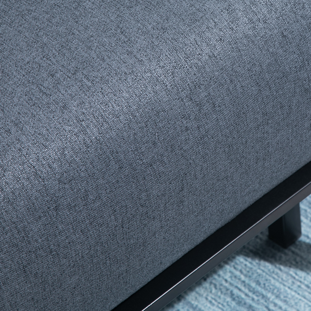 Faux Suede 5-Position Futon Single Sofa Bed Black