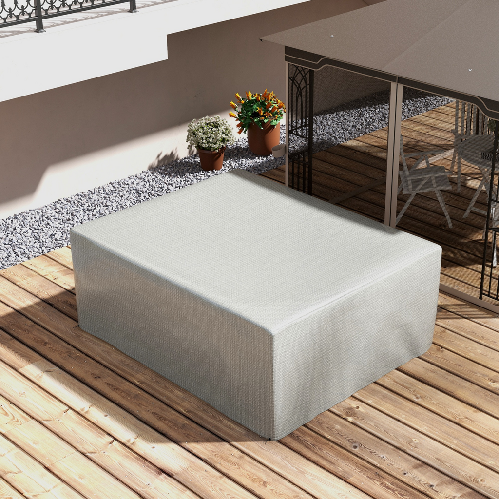 Outsunny 235x190x90cm Large Patio Set Outdoor Garden Furniture Cover Grey