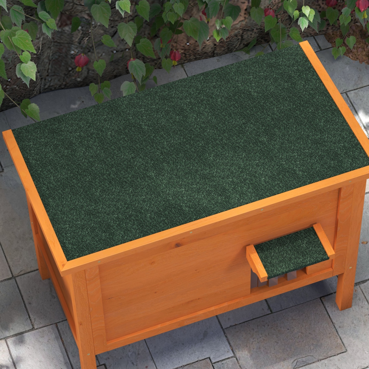 PawHut Outdoor Feral Cat House Insulated w/ Openable Roof - Orange