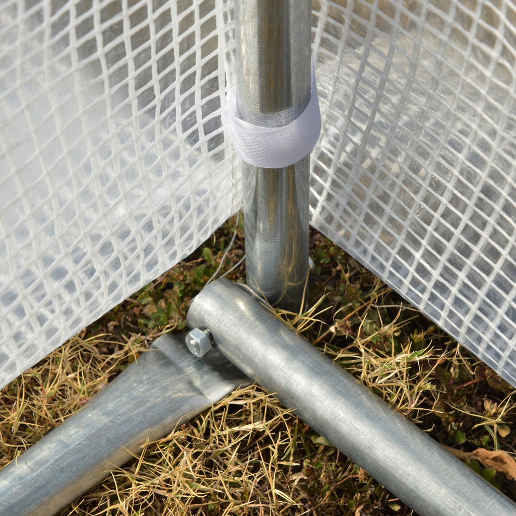 3 x 3 x 2 m Polytunnel Greenhouse Pollytunnel Tent w/ Steel Frame White