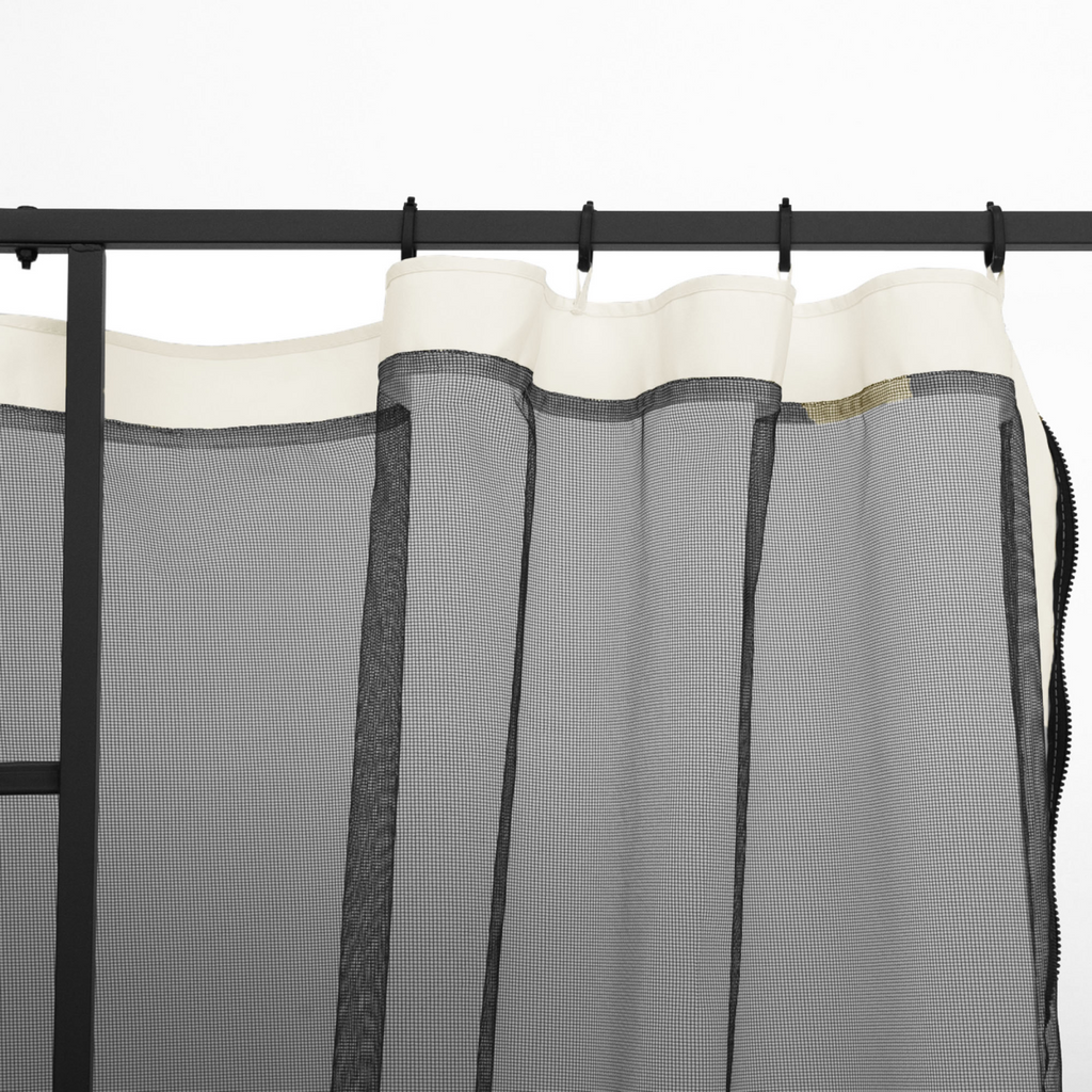 Four-Panel Gazebo Replacement Screen - Durable Polyester Mesh Protection