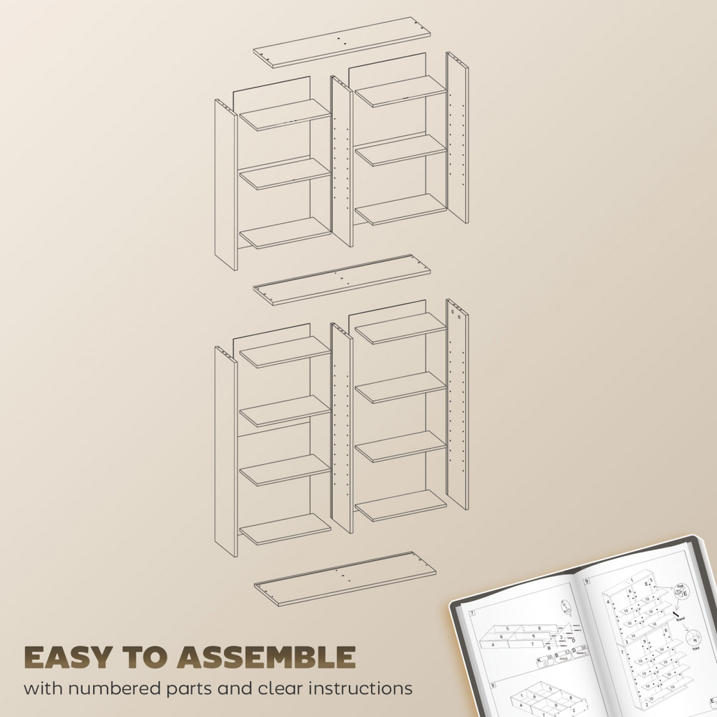 HOMCOM 640 CD Storage Unit 360 DVD Storage Tower with 18 Compartments Natural
