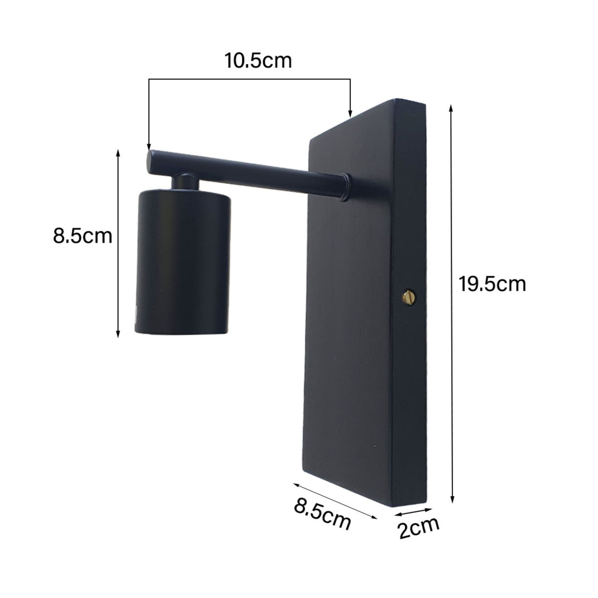 Wood base Wall Sconce E27 Screw Holder Industrial Lamp Retro Lights Black~1569