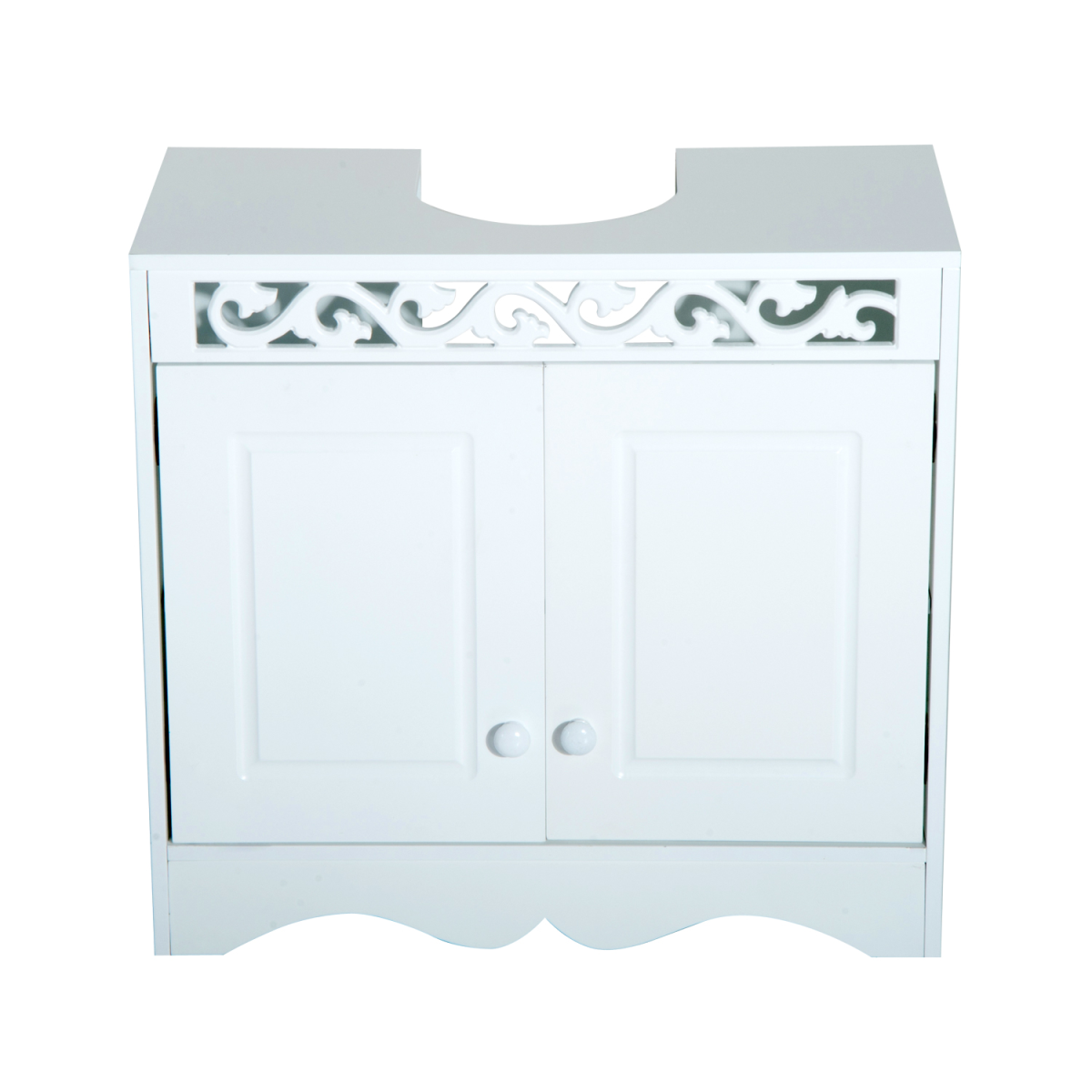 Under Sink Wooden Cabinet Storage Unit Cupboard Bathroom Double Door Shelf