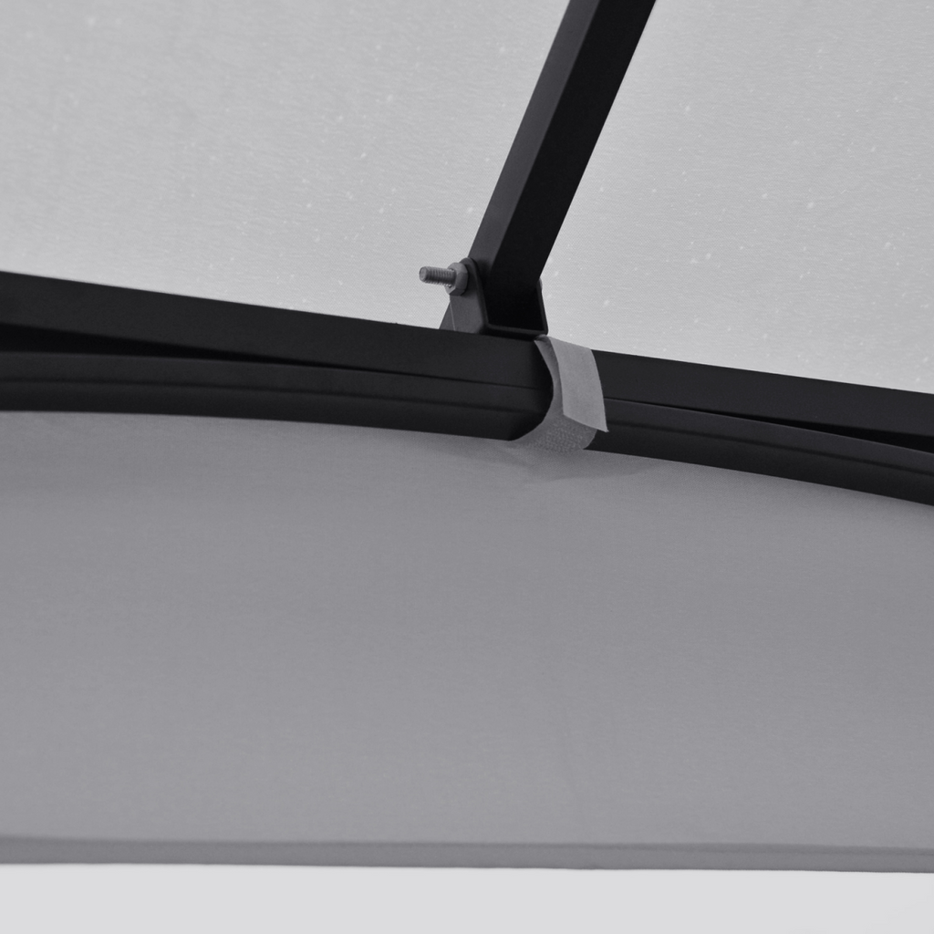 Gazebo Party Tent Canopy Sun Shade for Patio Garden Light Grey 3x3(m) Outsunny