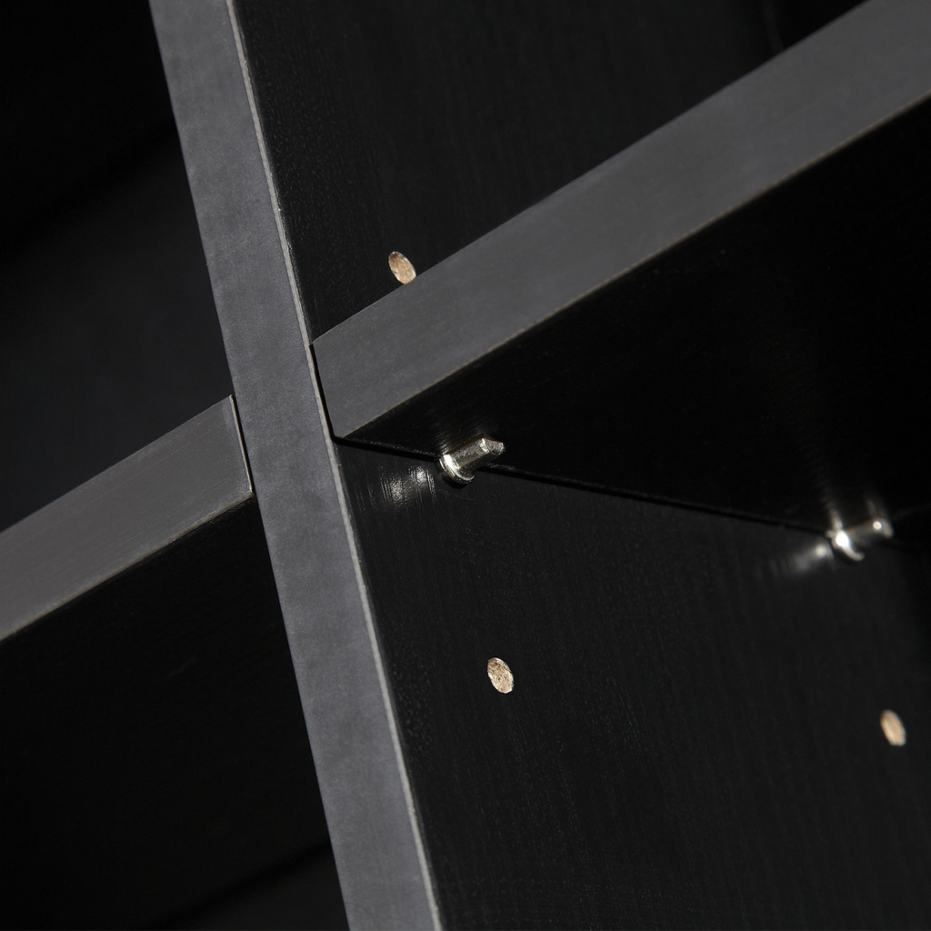 HOMCOM CD DVD Media Storage Shelves Display Shelf Racks Wooden Frame Black