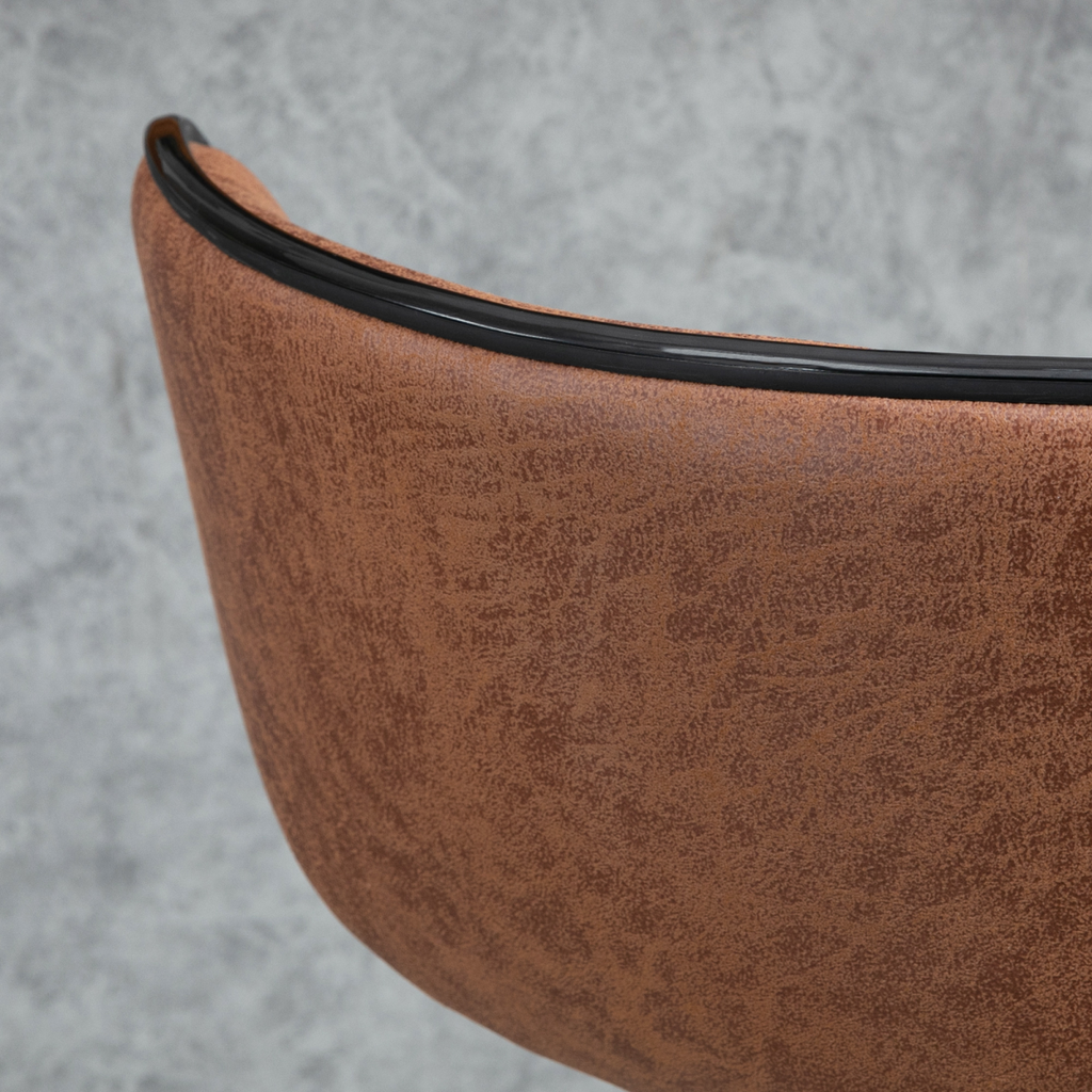 Vintage Bar Stool Set of 2 Microfiber Cloth Adjustable Height Armless Chairs