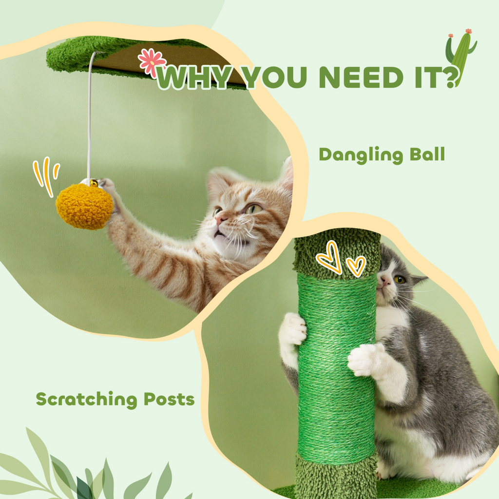 PawHut 230-275cm Floor-to-Ceiling Cat Tree for Indoor Cats with Cat House