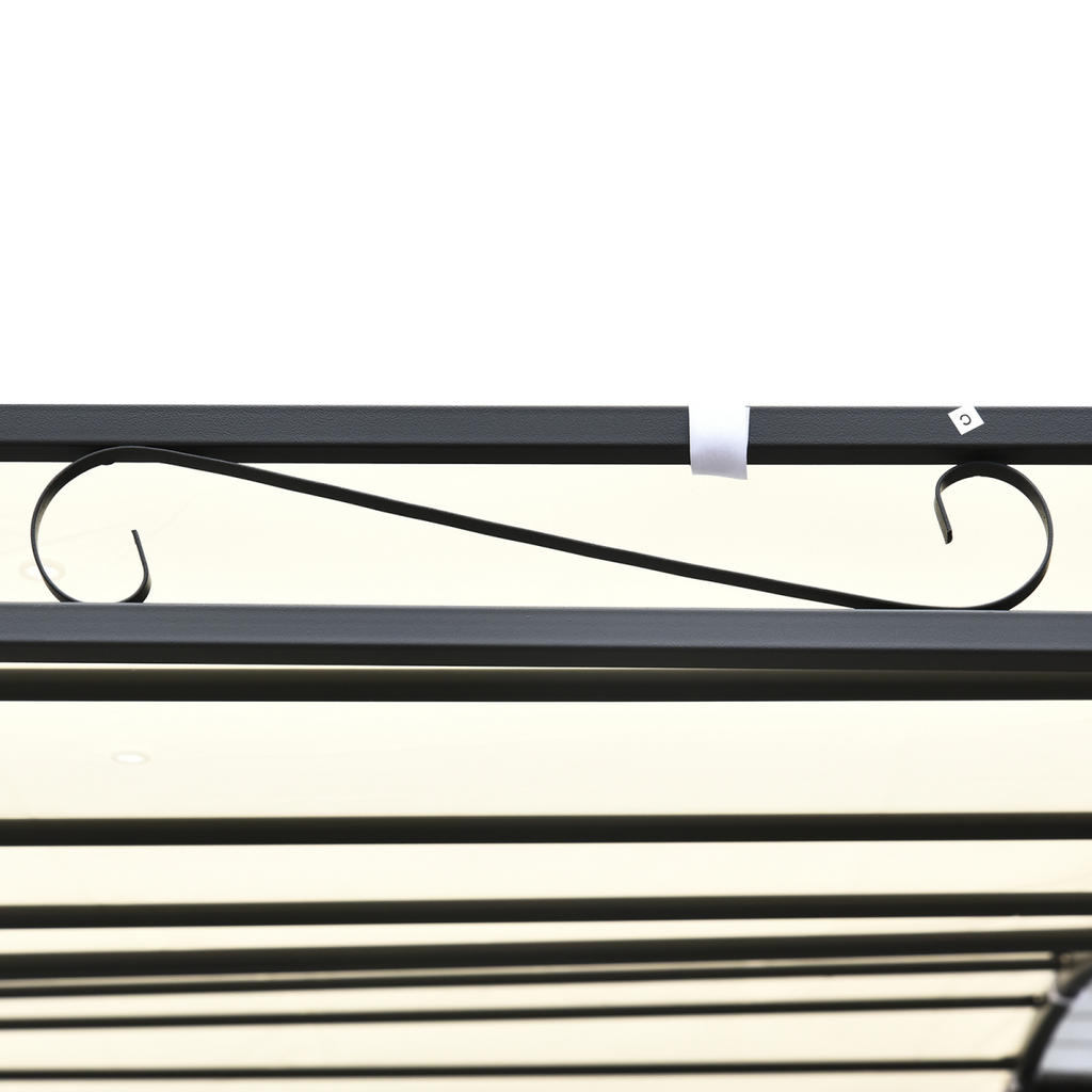 Wall Mounted Black Cream White 3x3 m Awning Metal Frame
