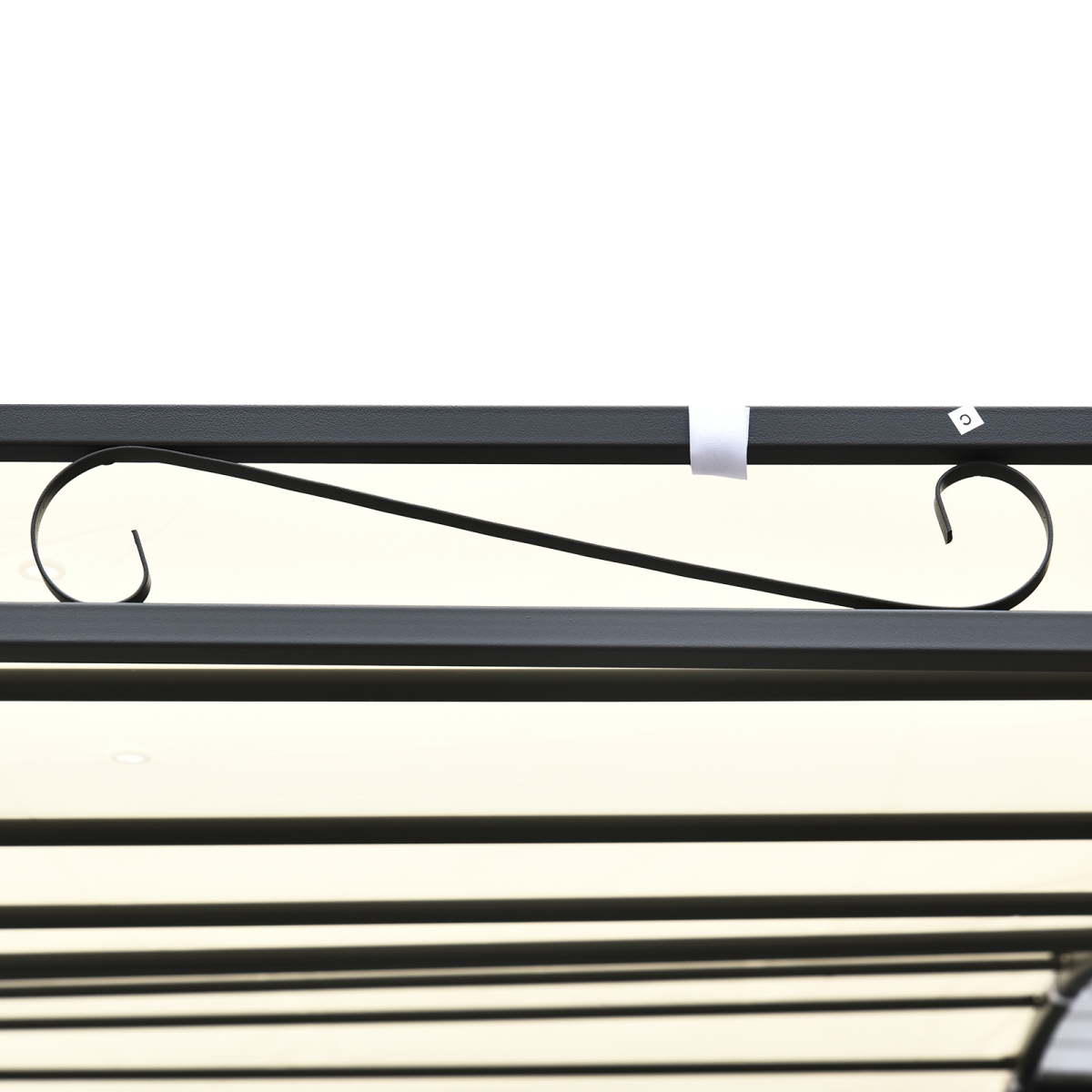 Wall Mounted Black Cream White 3x3 m Awning Metal Frame