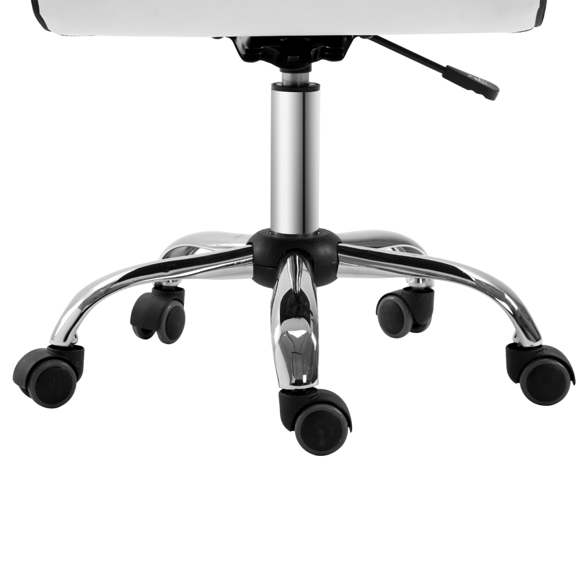 Armless Mid-Back Adjustable Office Chair 360 Swivel Ergonomic White HOMCOM