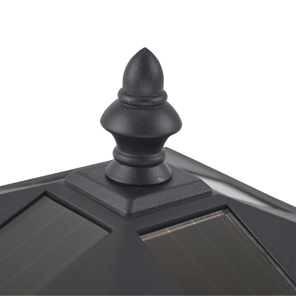 Outdoor Garden Solar Post Lamp Dimmable LED Lantern Bollard 1.2M Tall Black