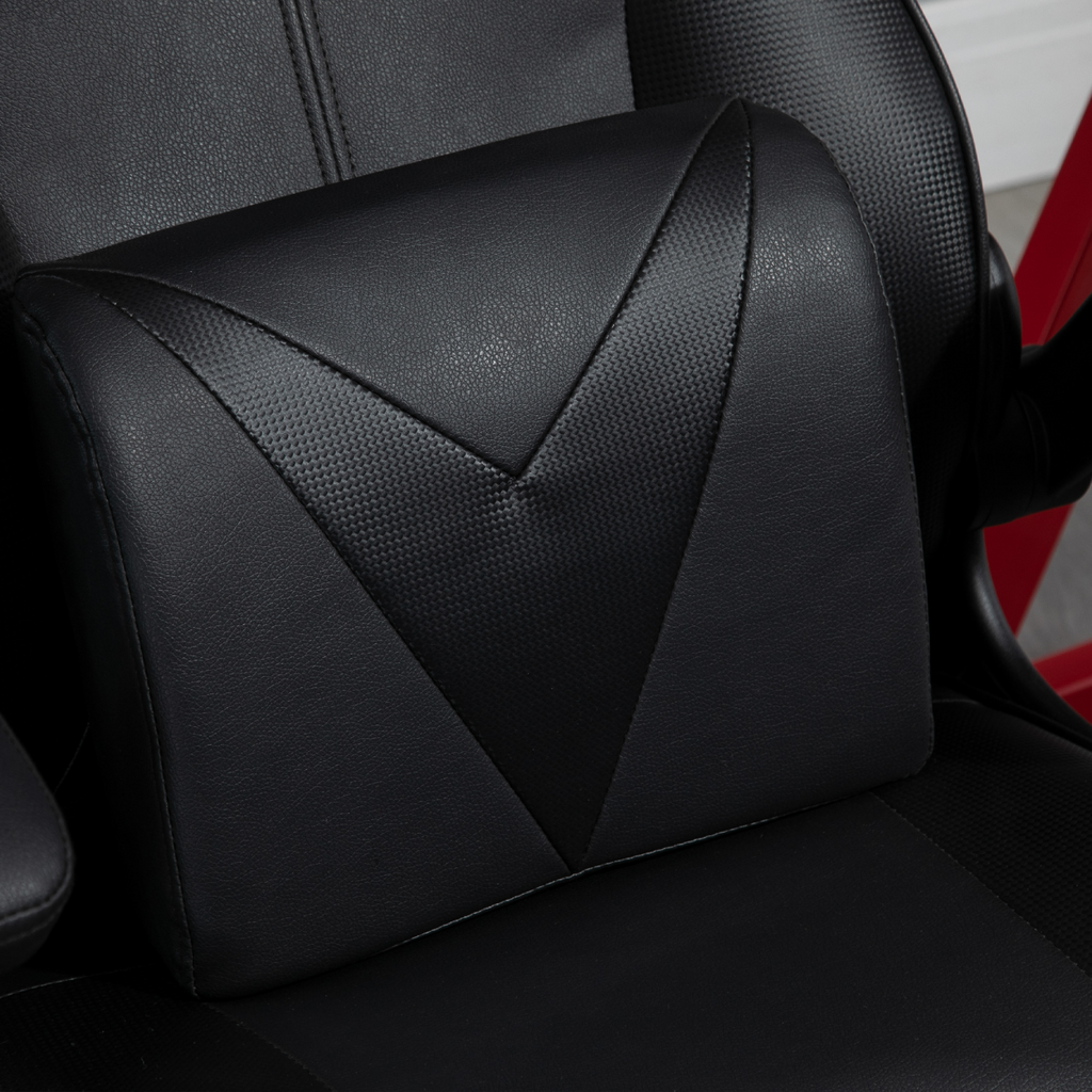 Vinsetto Gaming Chair Home Office Chair w/ Swivel Pedestal Base Lumbar Support
